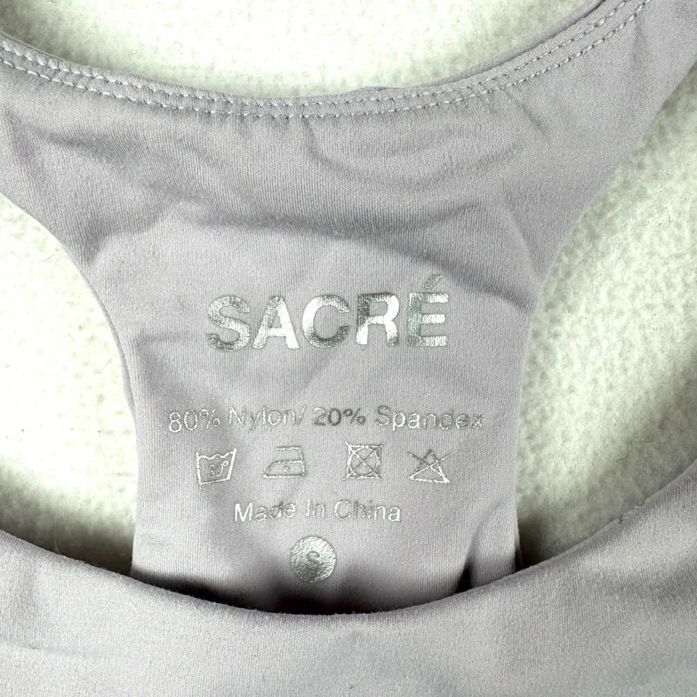 Sacre Lavender Purple Activewear Set Racerback Sports Bra High Waist‎ Leggings S